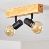 Barbengo Plafoniera Legno chiaro, Nero, 2-Luci