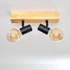 Barbengo Plafoniera Legno chiaro, Nero, 2-Luci