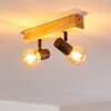 Barbengo Plafoniera Legno chiaro, Nero, 2-Luci