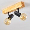 Barbengo Plafoniera Legno chiaro, Nero, 2-Luci