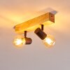 Barbengo Plafoniera Legno chiaro, Nero, 2-Luci