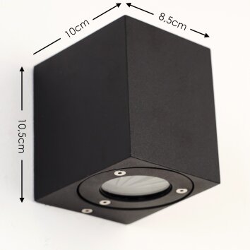 Orsa Applique da esterno LED Nero, 2-Luci