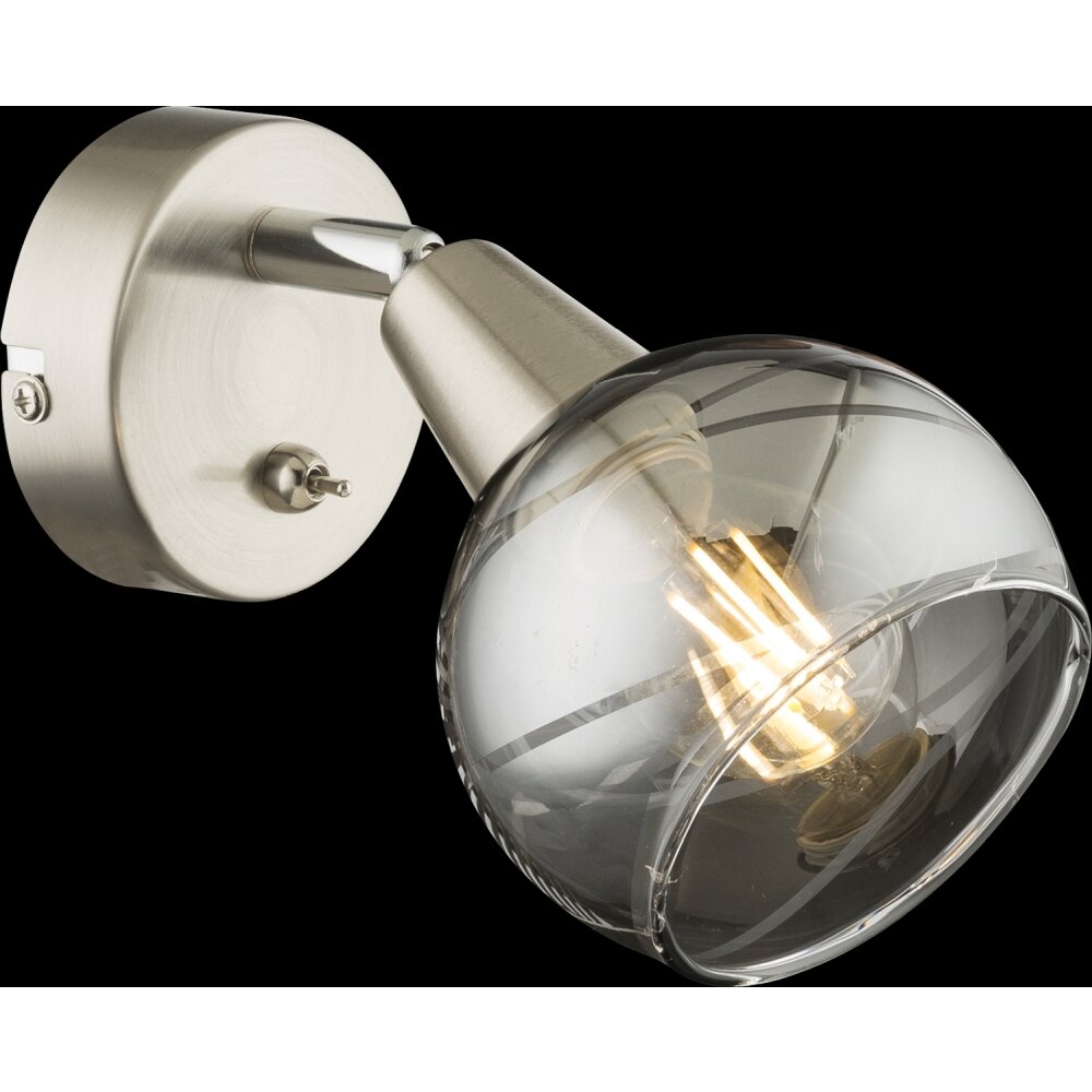 Globo ROMAN Faretto da parete LED Nichel opaco, 1-Luce main product photo