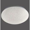 Leuchten-Direkt SKYLER Plafoniera LED Acciaio satinato, Bianco, 1-Luce, Telecomando, Cambia colore