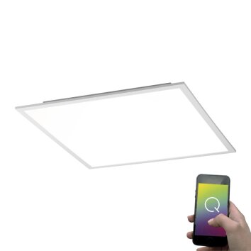 Plafoniera Paul Neuhaus Q-Flag LED Bianco, 1-Luce, Telecomando