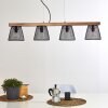 Rhodes Lampada a Sospensione Legno scuro, Nero, 4-Luci