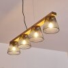 Rhodes Lampada a Sospensione Legno scuro, Nero, 4-Luci