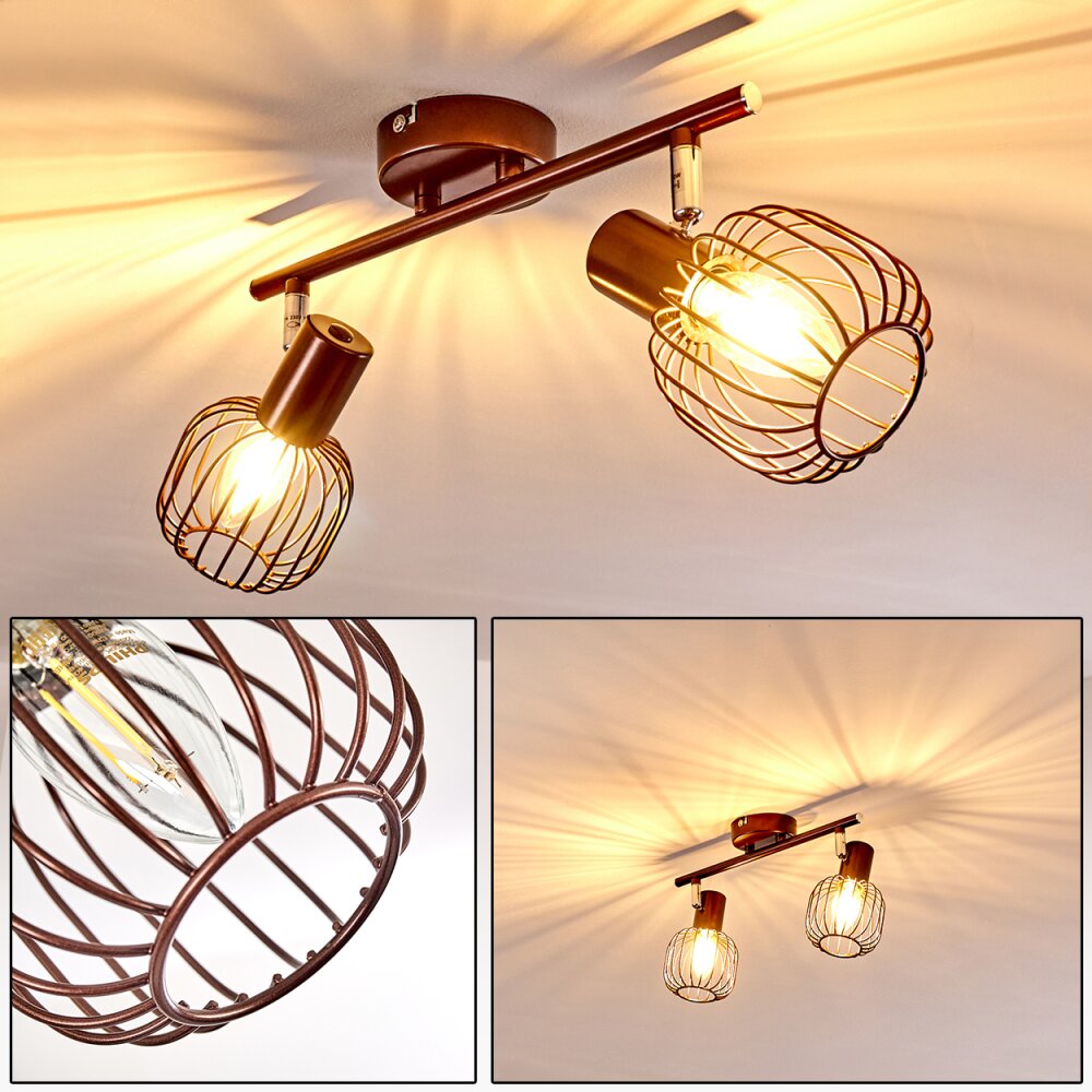 Cancun Plafoniera Marrone, 2-Luci main product photo