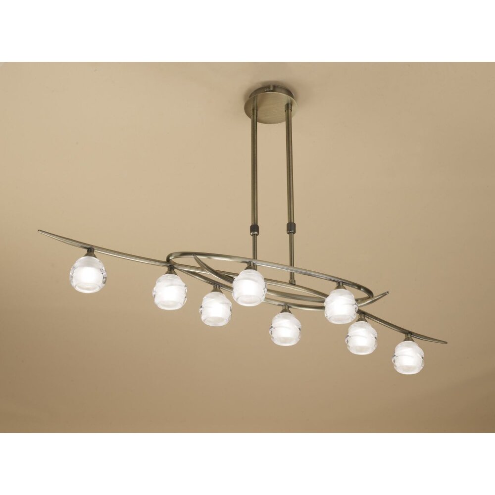 Mantra Loop Lampadario a sospensione Ottone, 8-Luci main product photo