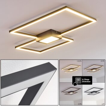Narpes Plafoniera LED Antracite, 1-Luce