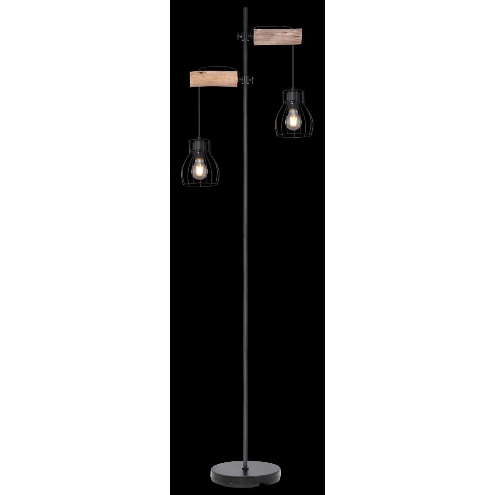 Globo MINA Lampada da terra Marrone, Nero, 2-Luci