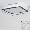 Salmi Plafoniera LED Nero, Bianco, 1-Luce