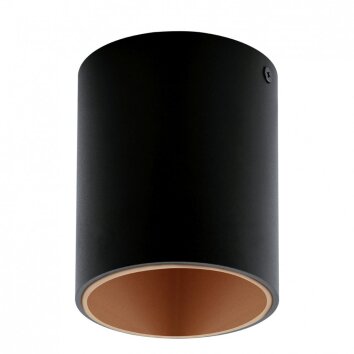 Eglo POLASSO Plafoniera LED Ramato, Nero, 1-Luce