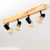 Barbengo Plafoniera Legno chiaro, Nero, 4-Luci