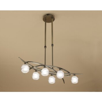 Mantra Loop Lampadario a sospensione Ottone, 6-Luci