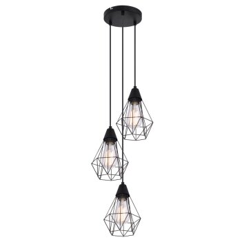 Lampadario a sospensione Globo ISABELLA Nero, 3-Luci Lampadario a sospensione Globo ISABELLA Nero, 3-Luci