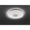 Leuchten-Direkt JONAS Plafoniera LED Acciaio satinato, Bianco, 1-Luce, Telecomando