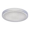 Leuchten Direkt Ls-FRIDA Plafoniera LED Trasparente, chiaro, 1-Luce, Telecomando, Cambia colore