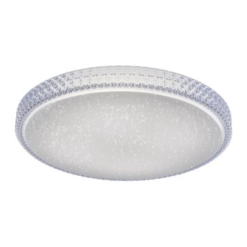 Leuchten Direkt Ls-FRIDA Plafoniera LED Trasparente, chiaro, 1-Luce, Telecomando, Cambia colore