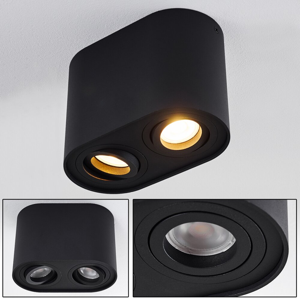 Quimper Plafoniera Nero, 2-Luci main product photo