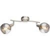 Globo ROMAN Faretto da soffitto LED Nichel opaco, 2-Luci