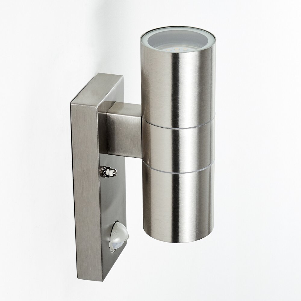 Brachy Applique da esterno Acciaio inox, 2-Luci, Sensori di movimento