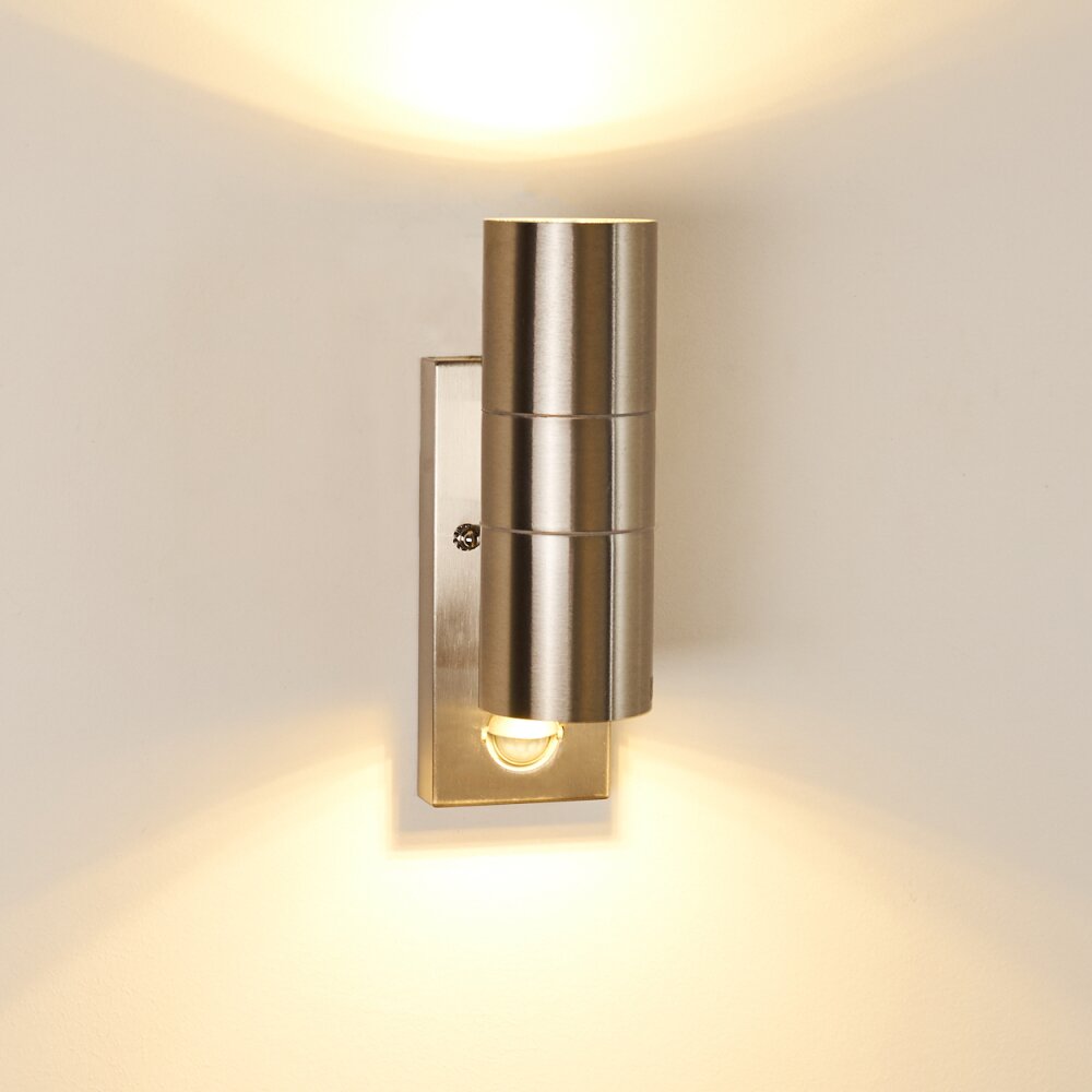 Brachy Applique da esterno Acciaio inox, 2-Luci, Sensori di movimento
