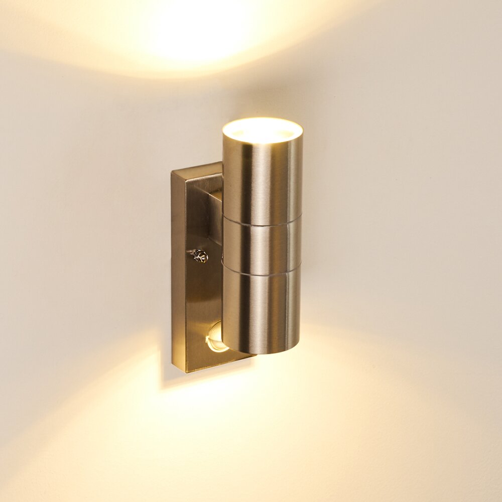 Brachy Applique da esterno Acciaio inox, 2-Luci, Sensori di movimento
