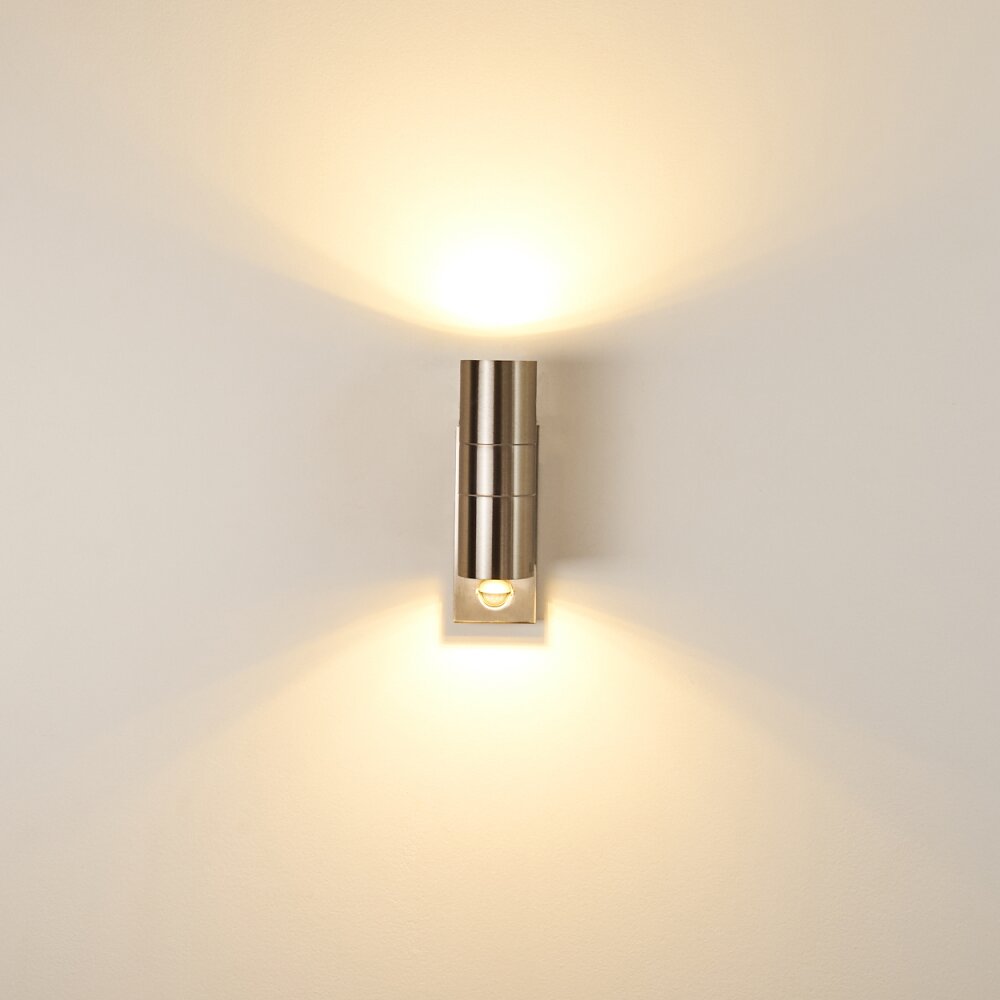 Brachy Applique da esterno Acciaio inox, 2-Luci, Sensori di movimento