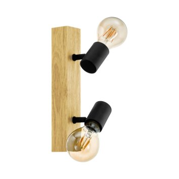 Illuminazione Eglo TOWNSHEND Plafoniera, Faretto da soffitto Marrone, Nero, 2-Luci