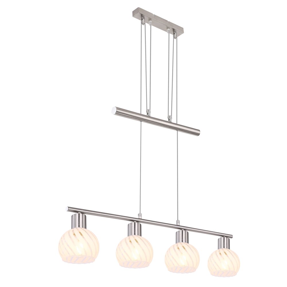 Globo WILLY Lampadario a sospensione Nichel opaco, 4-Luci main product photo