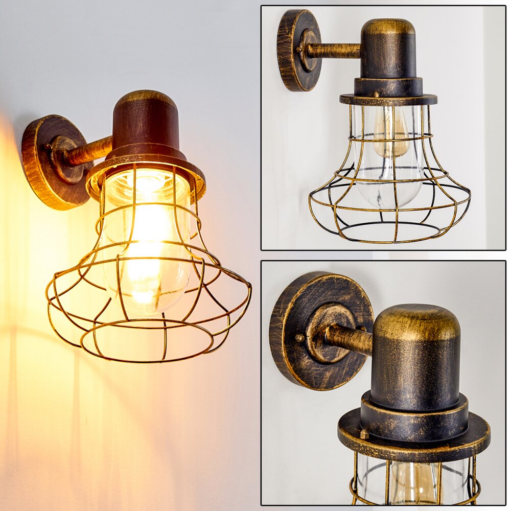 Borkan Applique da esterno Marrone, Oro, 1-Luce main product photo