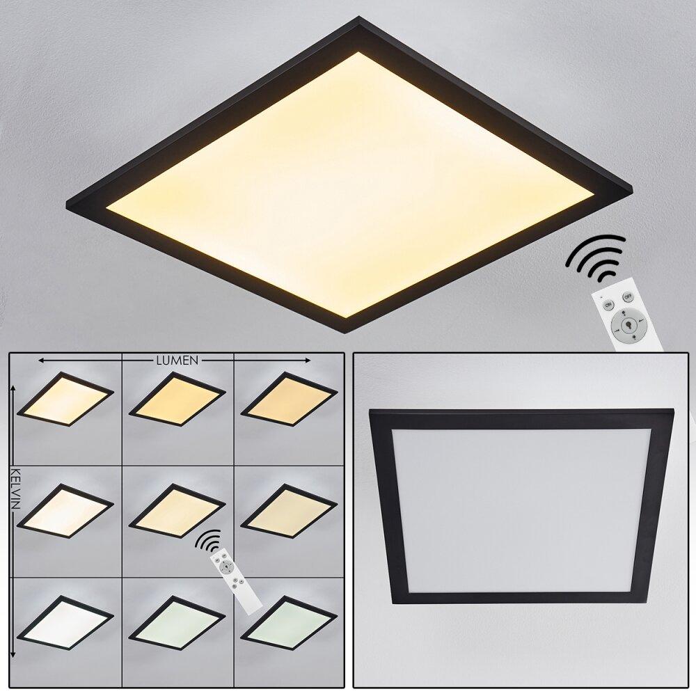 Essaouira Plafoniera LED Nero, 1-Luce, Telecomando main product photo