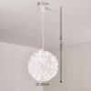 Murten Lampadario a sospensione Bianco, 1-Luce