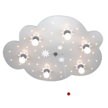 Elobra STERNENWOLKE Applique Argento, 6-Luci