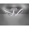 Leuchten-Direkt Ls-MELINDA Plafoniera LED Acciaio inox, 1-Luce, Telecomando, Cambia colore