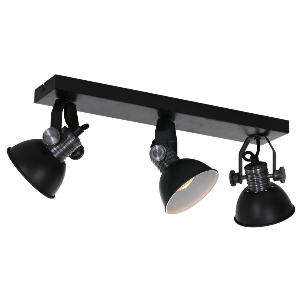 Steinhauer Brooklyn Plafoniera Nero, 3-Luci main product photo