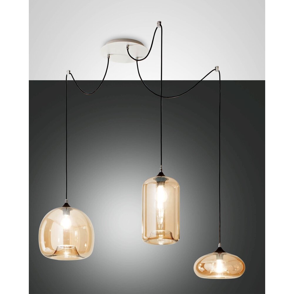 Fabas Luce Fiona Lampada a Sospensione Bianco, 3-Luci main product photo