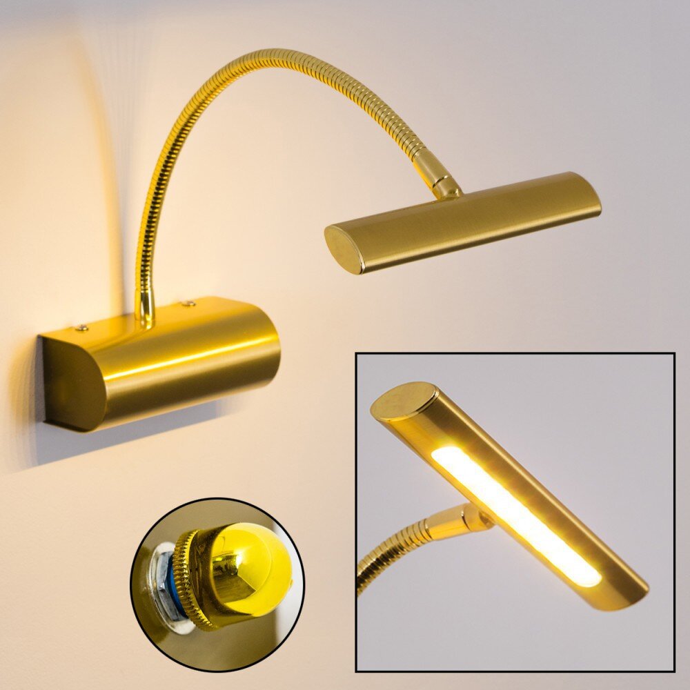 Trio Curtis Applique LED Ottone, 1-Luce main product photo