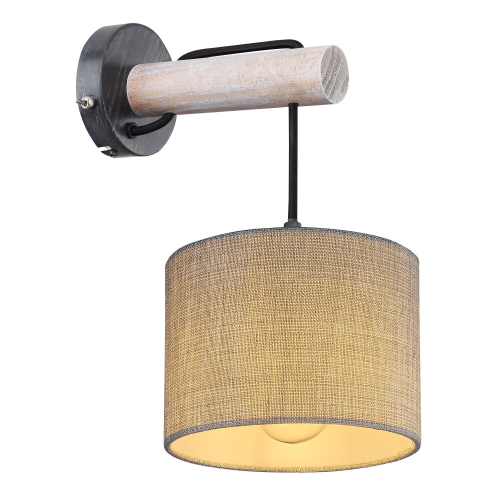 Globo ROGER Applique Grigio, Nero, 1-Luce main product photo