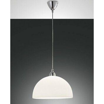 Fabas Luce NICE Lampadario a sospensione Cromo, 1-Luce