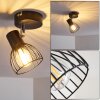 Plafoniera Bolderslev Cromo, Nero, 1-Luce