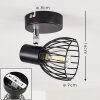 Plafoniera Bolderslev Cromo, Nero, 1-Luce