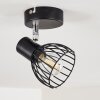 Plafoniera Bolderslev Cromo, Nero, 1-Luce