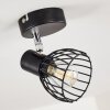 Plafoniera Bolderslev Cromo, Nero, 1-Luce