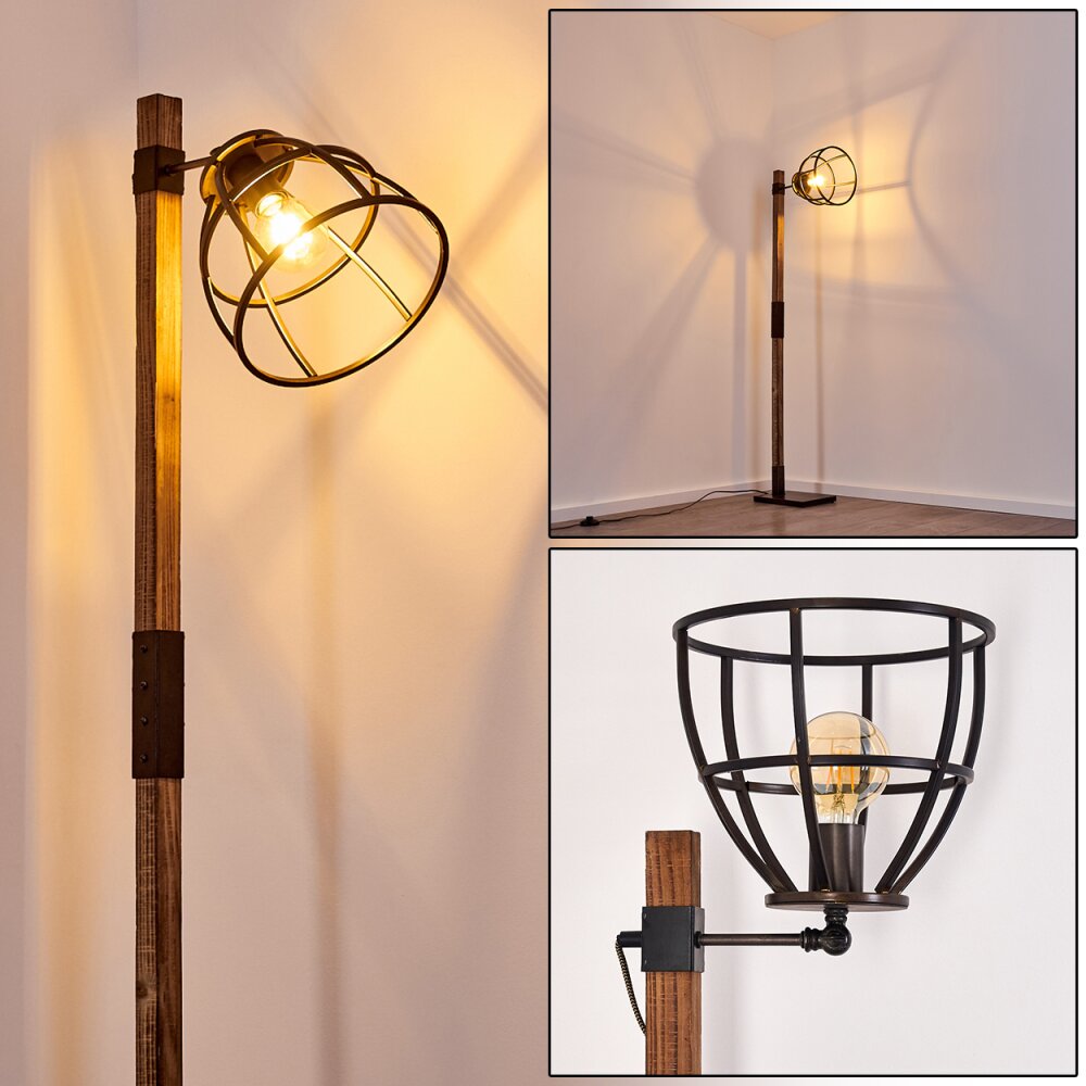 Haervej Lampada da terra Legno scuro, Nero, 1-Luce main product photo