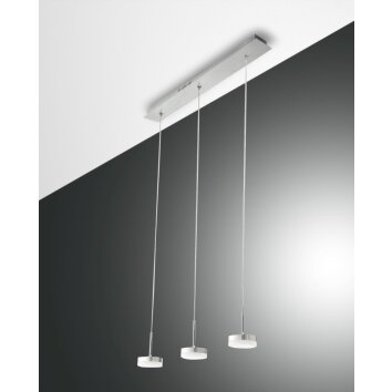 Fabas Luce Dunk Lampada a Sospensione LED Alluminio, 3-Luci