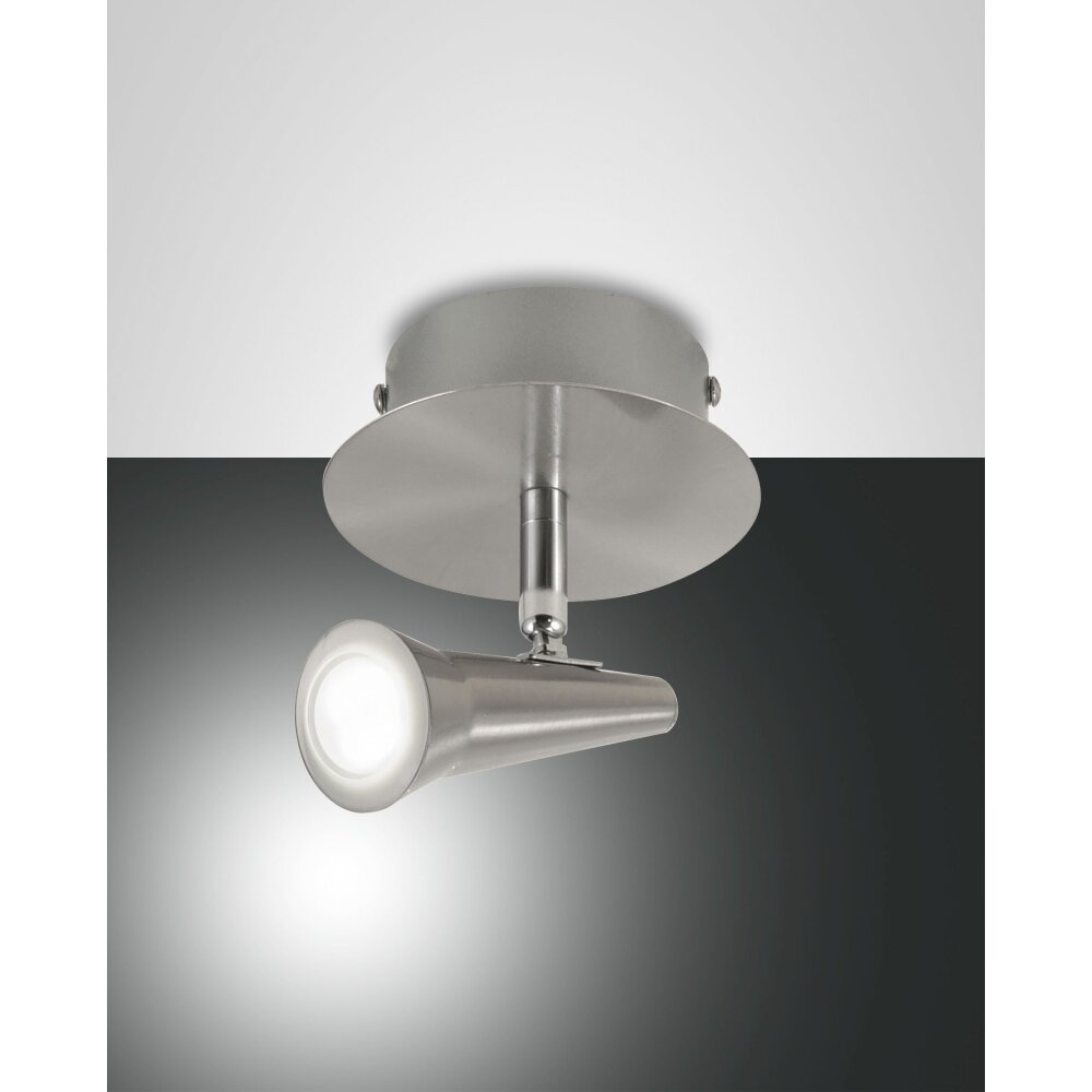 Fabas Luce Niko Plafoniera LED Nichel opaco, 1-Luce main product photo