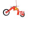 Elobra CHOPPER Lampada a Sospensione Rosso, Argento, 1-Luce