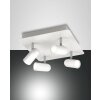 Fabas Luce Spotty Plafoniera LED Bianco, 4-Luci